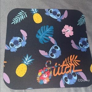 Disney Stitch Mouse Pad with Blue and Yellow Accents